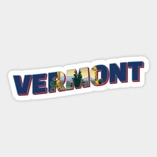 Vermont vintage style retro souvenir Sticker